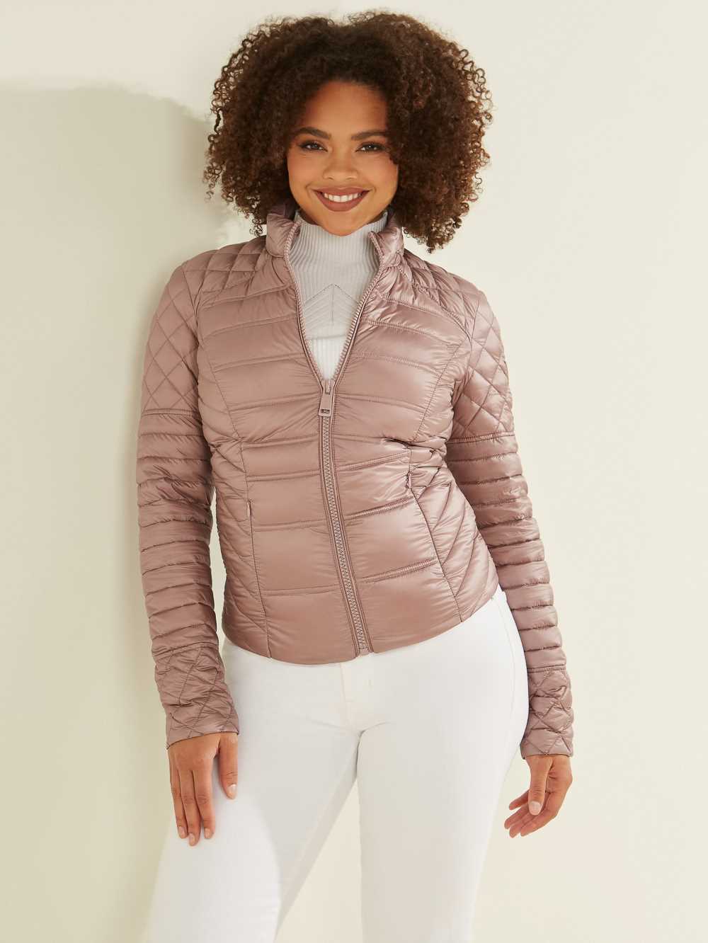 Light Brown Women's Guess Orsola Packable Down Jackets Australia Sale | 185USNLCB