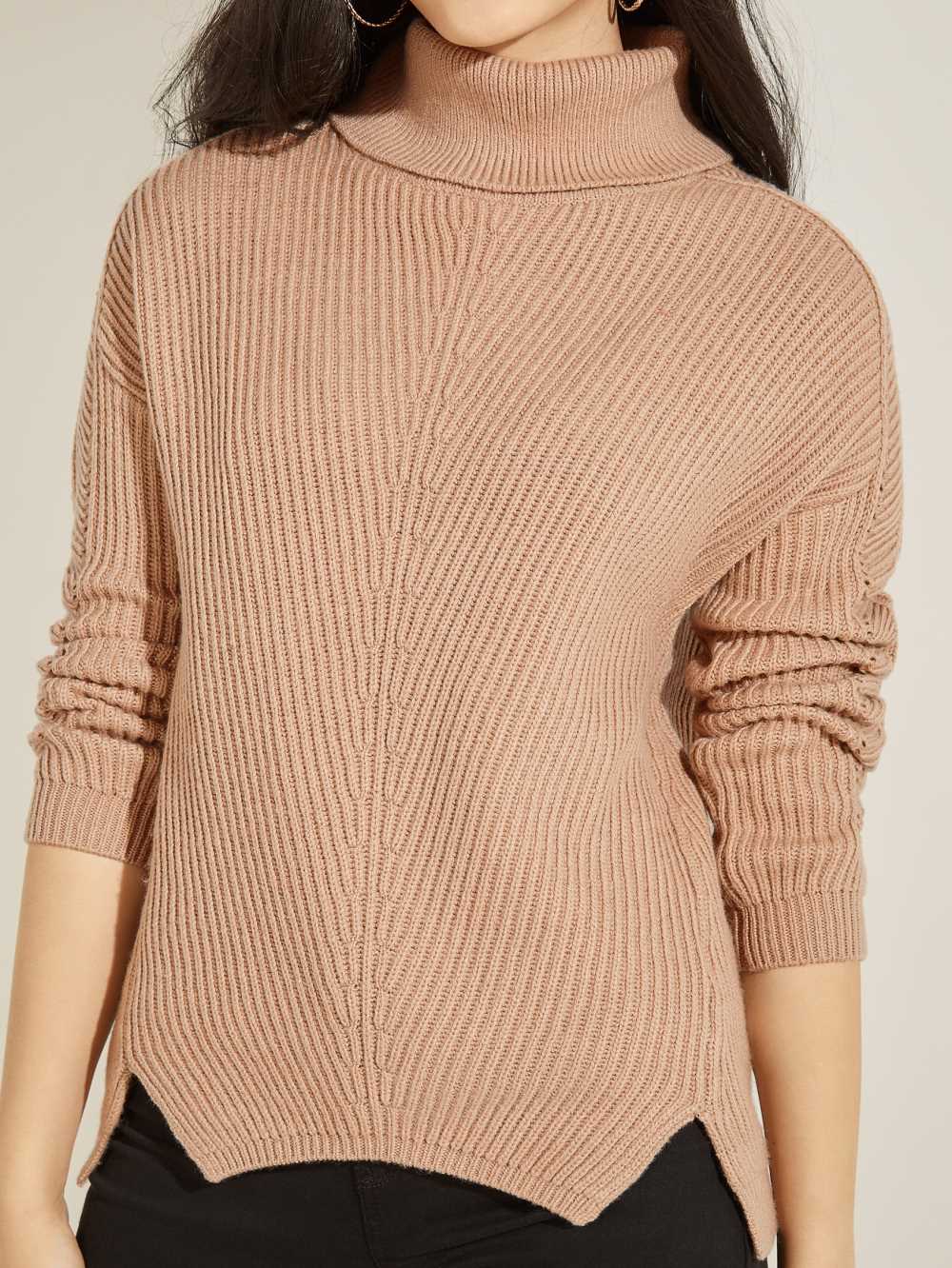 Light Coffee Women's Guess Doni Turtleneck Sweaters Australia Sale | 346KQBGDP