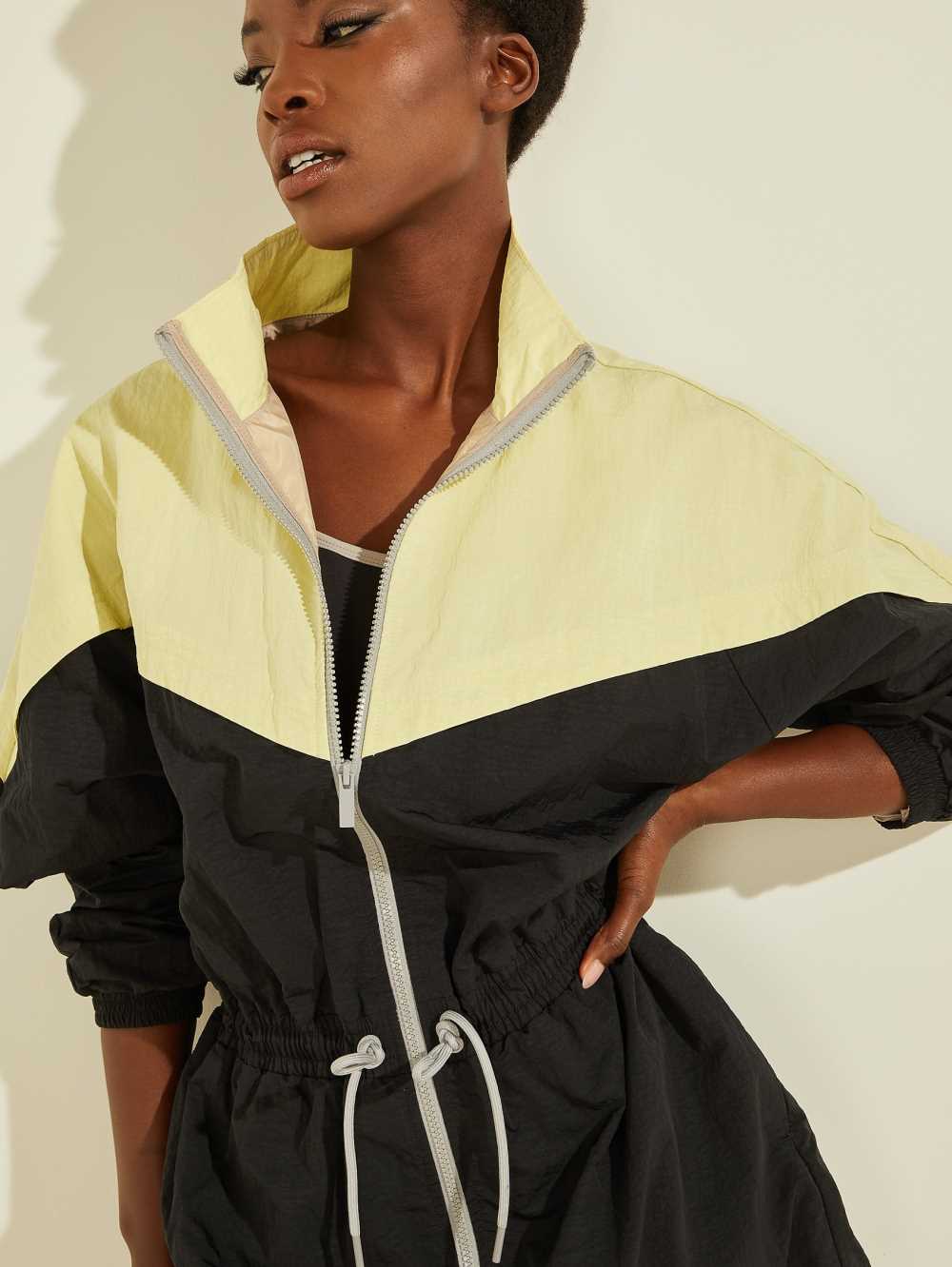 Light Green Black Women's Guess Cara Windbreaker Australia Sale | 015KQMIXS