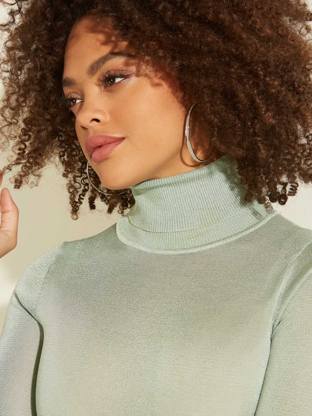 Light Green Women's Guess Cathy Turtleneck Sweaters Australia Sale | 801SDXWHV