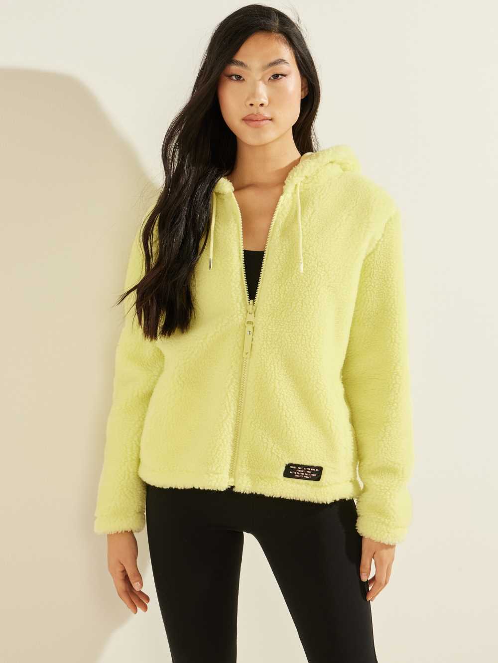 Light Green Women\'s Guess Eleanor Sherpa Jackets Australia Sale | 016SXTNYZ