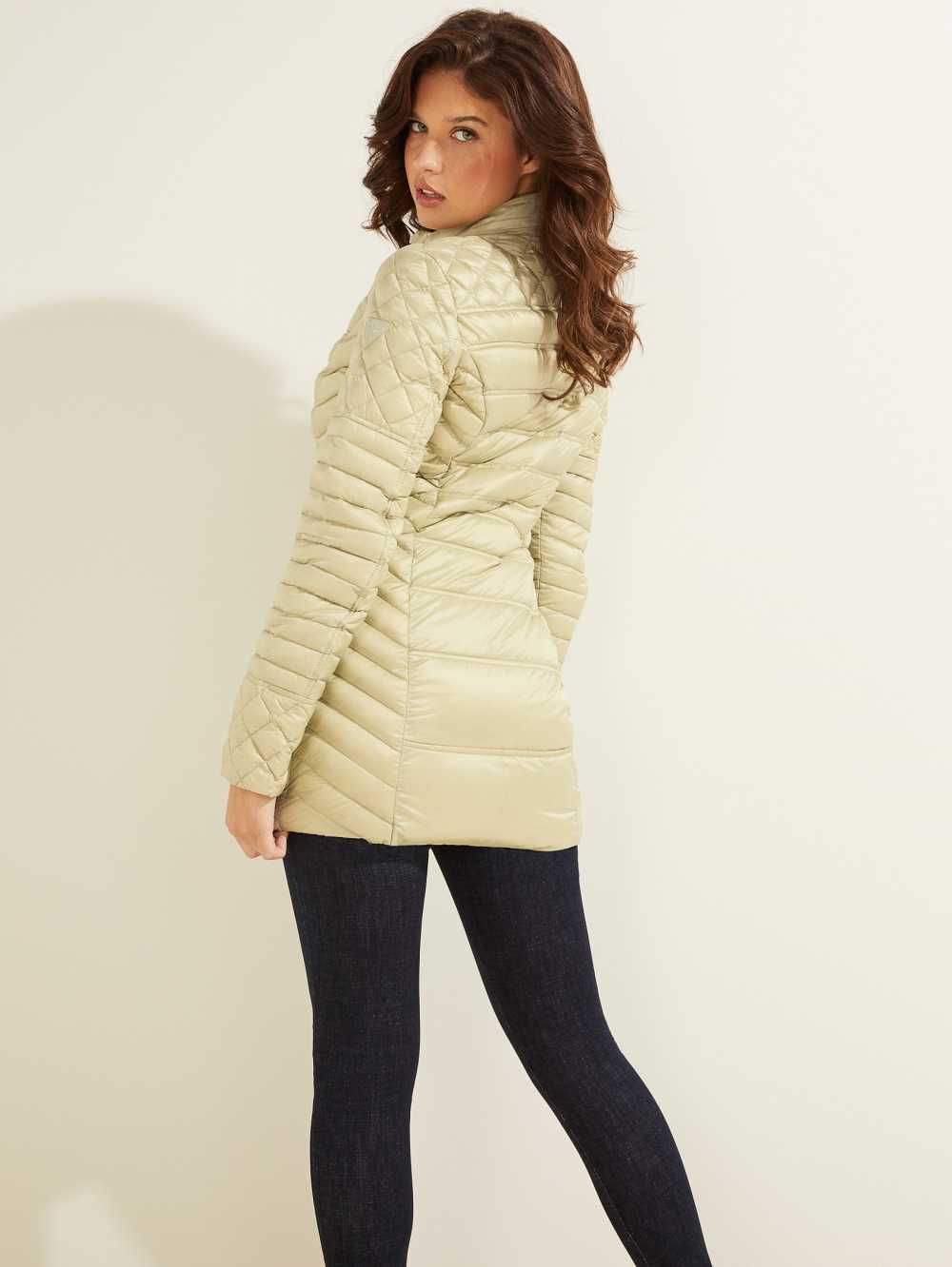 Light Green Women's Guess Natasha Packable Down Jackets Australia Sale | 497RQJLOG