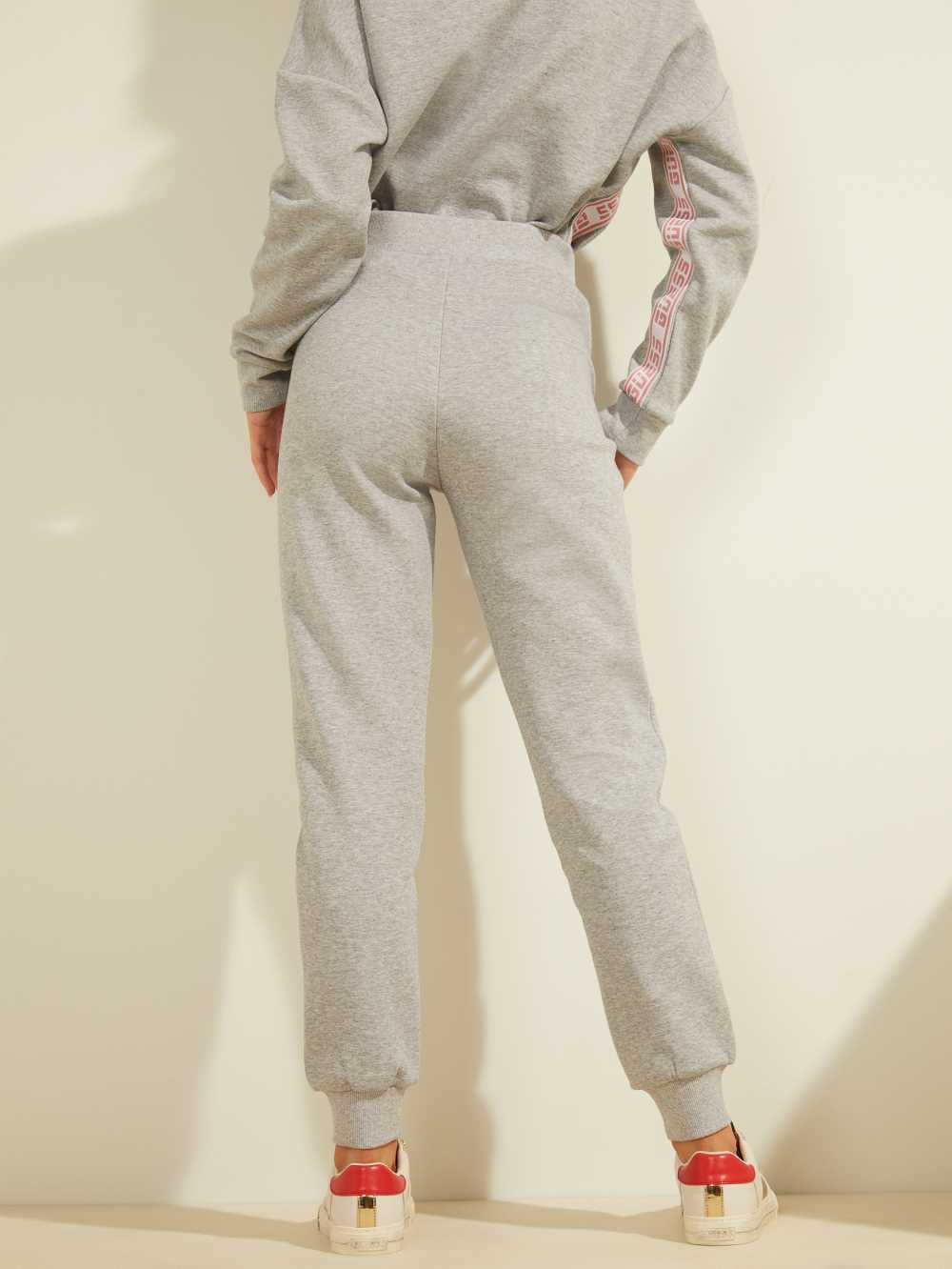 Light Grey Women's Guess Contrast Logo Joggers Australia Sale | 457MYLRIZ