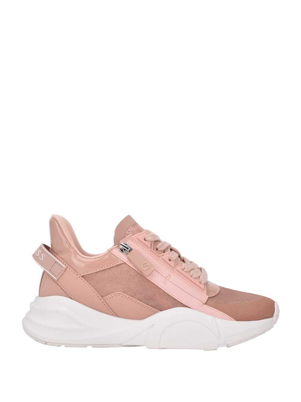 Light Pink Women's Guess Bailian Side-Zip Sneakers Australia Sale | 953MTAKLH