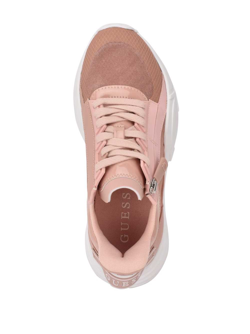 Light Pink Women's Guess Bailian Side-Zip Sneakers Australia Sale | 953MTAKLH