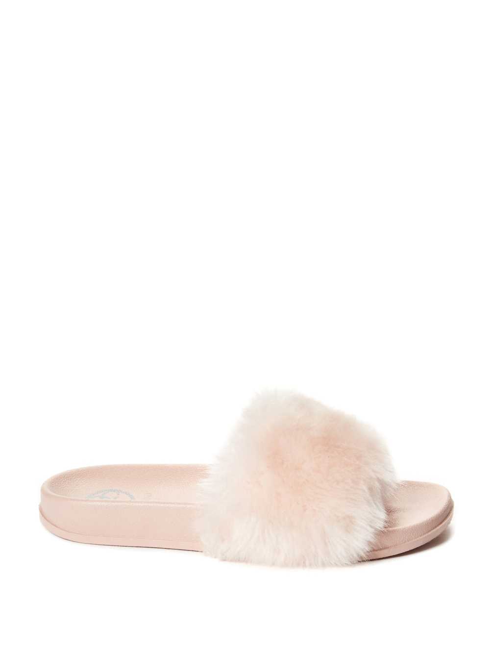 Light Pink Women's Guess Buffie Leopard Faux-Fur Slide Slide Sandals Australia Sale | 687EXLCYQ