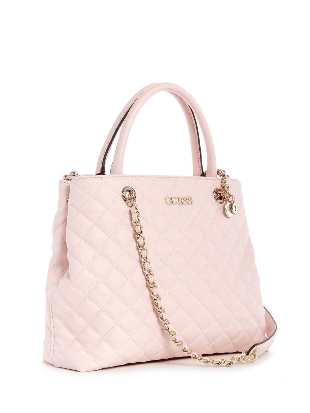 Light Pink Women's Guess Illy Society Satchel Bags Australia Sale | 054FMCJIG