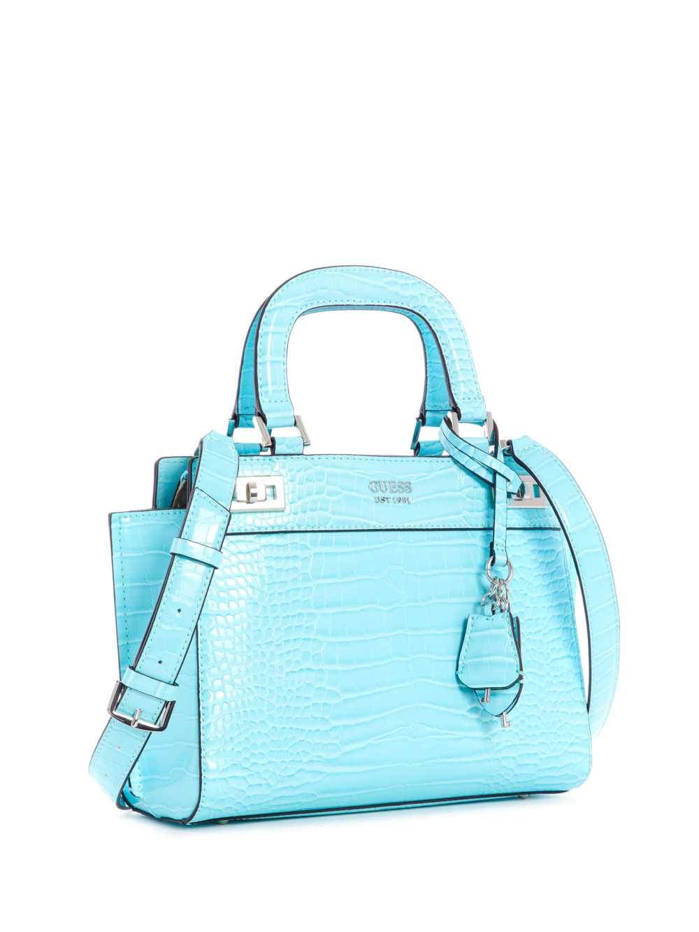 Light Turquoise Women's Guess Katey Girlfriend Satchel Bags Australia Sale | 564VTLOKI