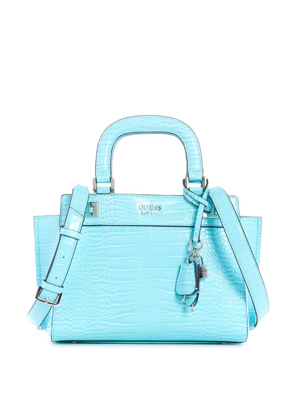 Light Turquoise Women\'s Guess Katey Girlfriend Satchel Bags Australia Sale | 564VTLOKI