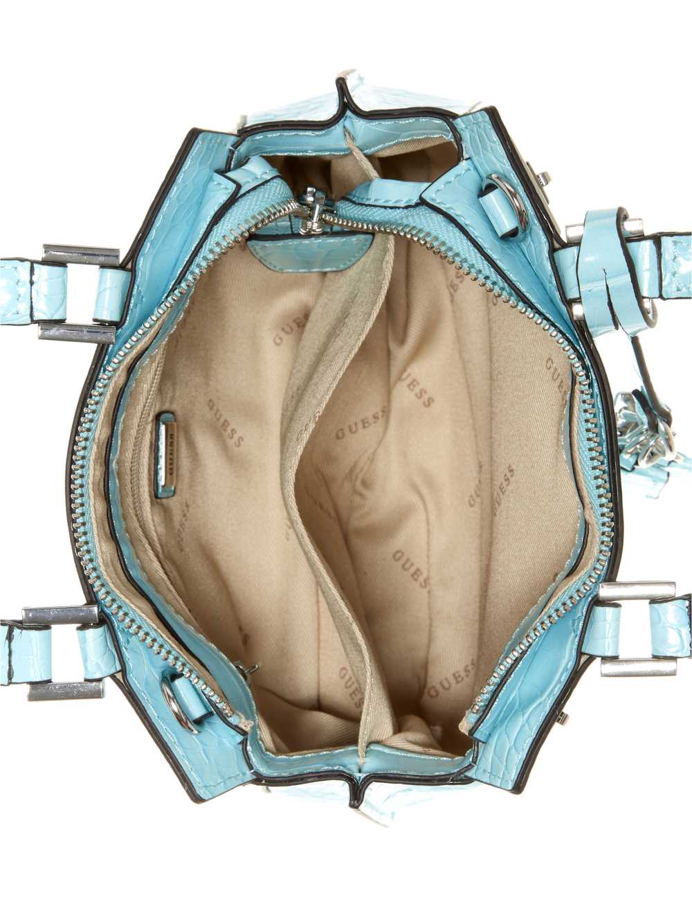 Light Turquoise Women's Guess Katey Mini Satchel Bags Australia Sale | 136HPYCFS