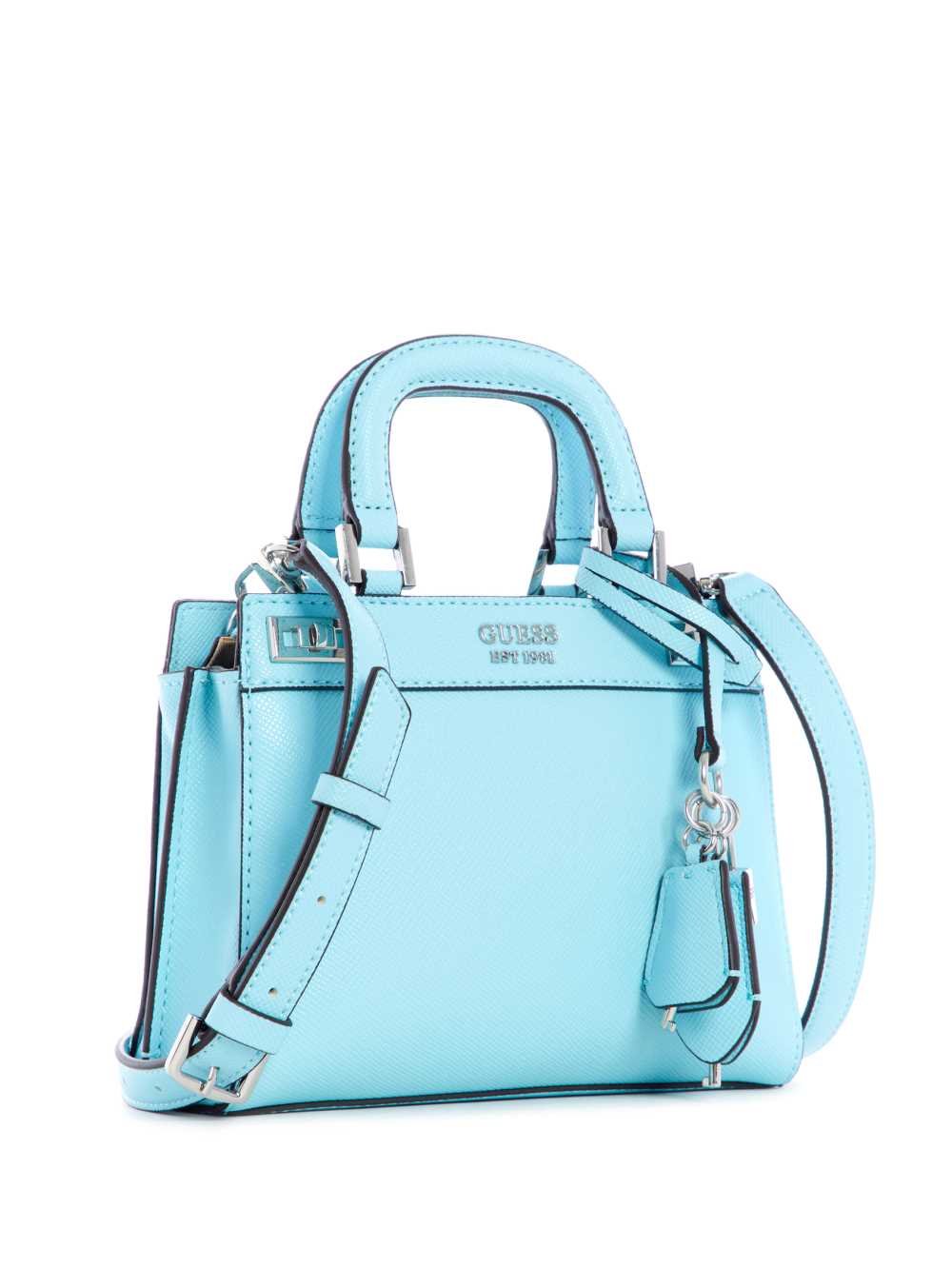 Light Turquoise Women's Guess Katey Mini Satchel Bags Australia Sale | 172RHEJXT