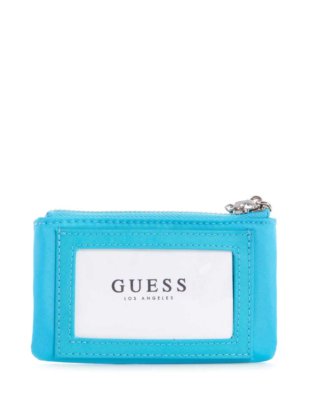 Light Turquoise Women's Guess Layla Quilted Zip Pouch Wallets Australia Sale | 698RQMWCE