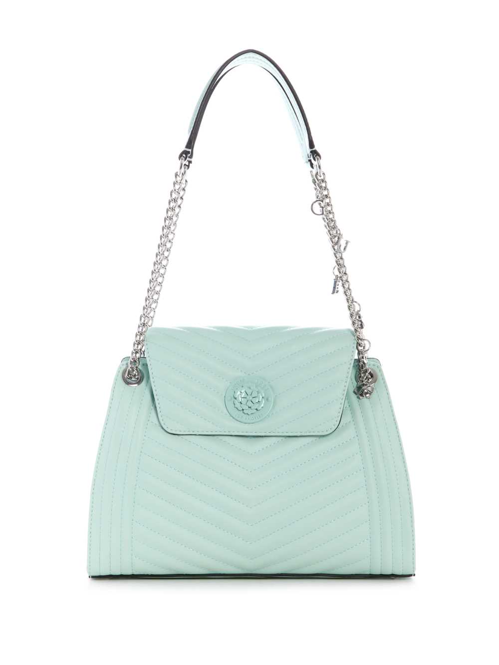 Light Turquoise Women\'s Guess Lida Convertible Satchel Bags Australia Sale | 872TBMGFO