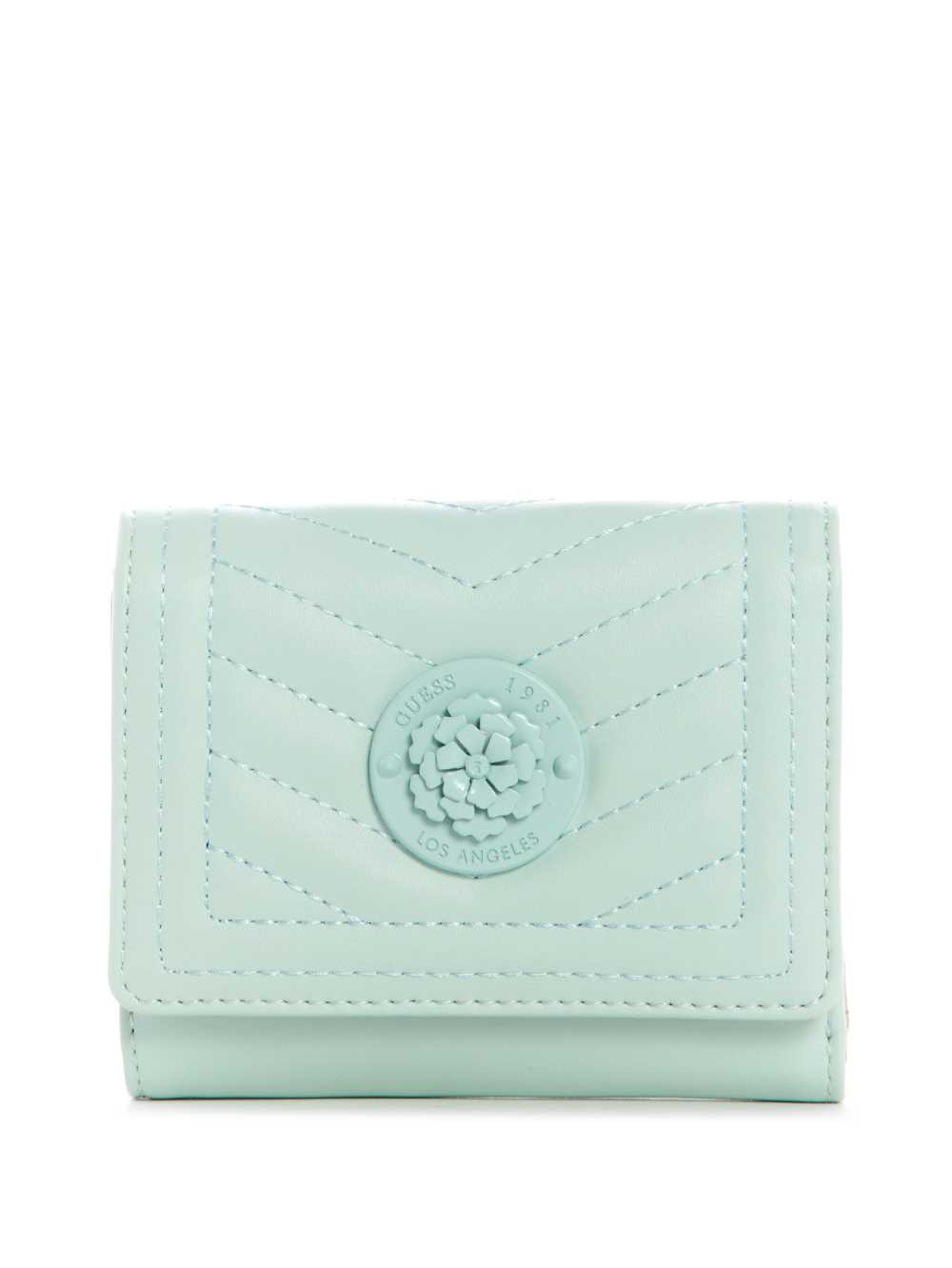 Light Turquoise Women\'s Guess Lida Trifold Wallets Australia Sale | 347LSBNEX