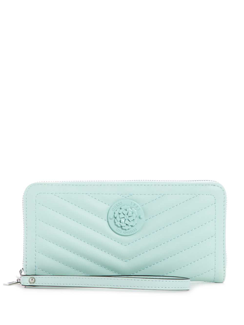 Light Turquoise Women\'s Guess Lida Zip-Around Wallets Australia Sale | 715EJYSNO