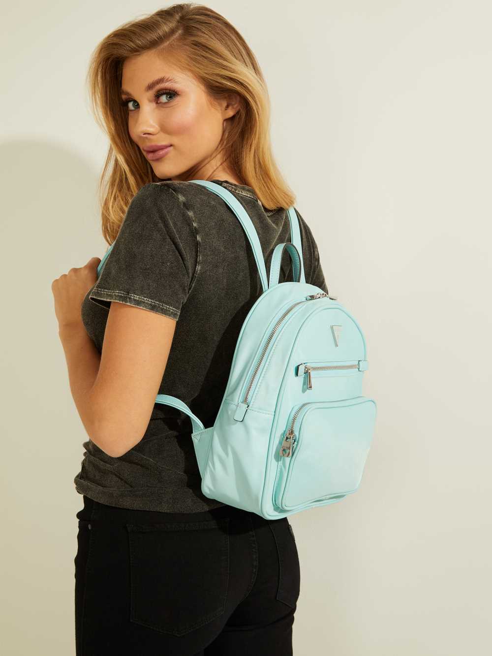 Light Turquoise Women's Guess Little Bay Backpack Australia Sale | 508DVXAYM