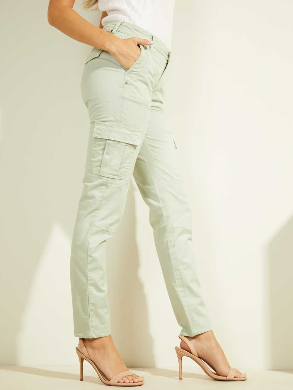 Light Turquoise Women's Guess Sexy Cargo Pants Australia Sale | 958FQGZDT