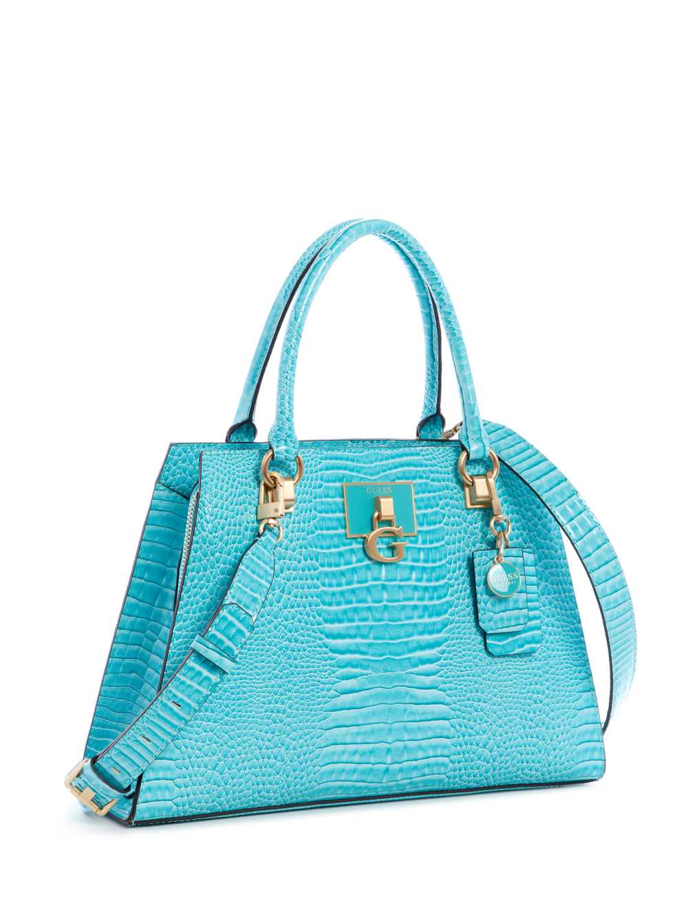 Light Turquoise Women's Guess Stephi Girlfriend Satchel Bags Australia Sale | 497TQCJWN