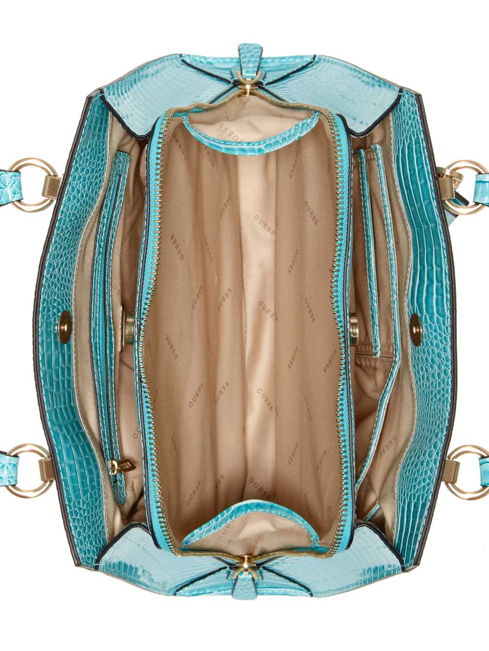 Light Turquoise Women's Guess Stephi Girlfriend Satchel Bags Australia Sale | 497TQCJWN