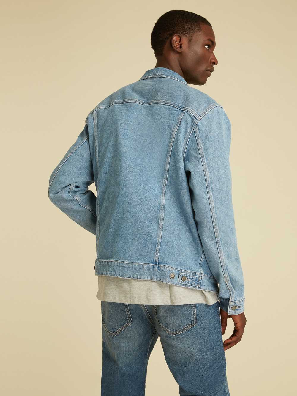 Light Wash Men's Guess Originals Kit Denim Jackets Australia Sale | 051XYGFOW