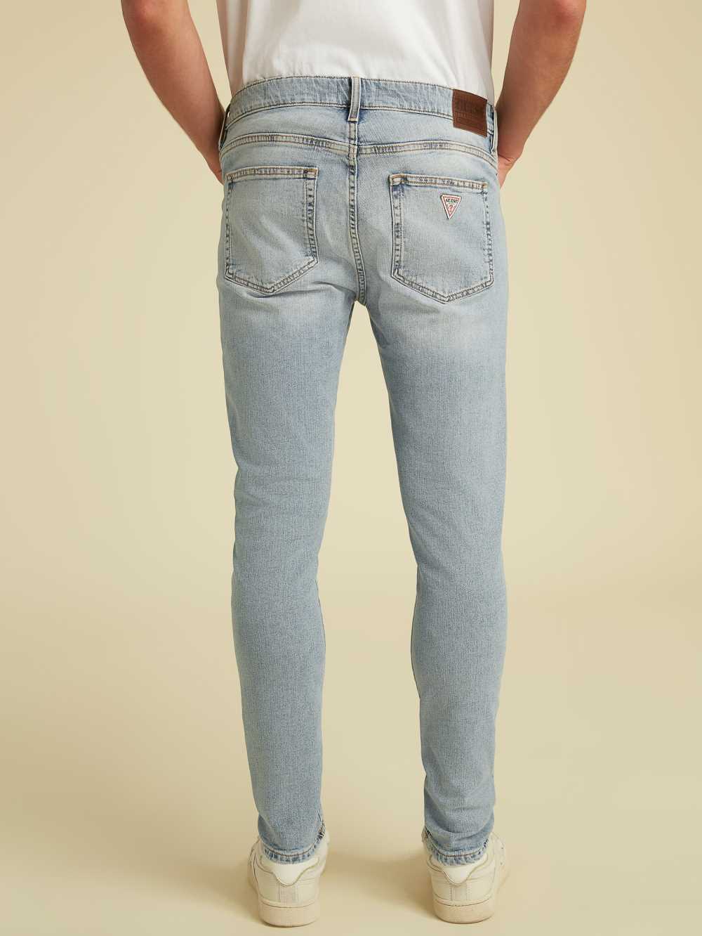 Light Wash Men's Guess Originals Skinny Jeans Australia Sale | 760ABESZM