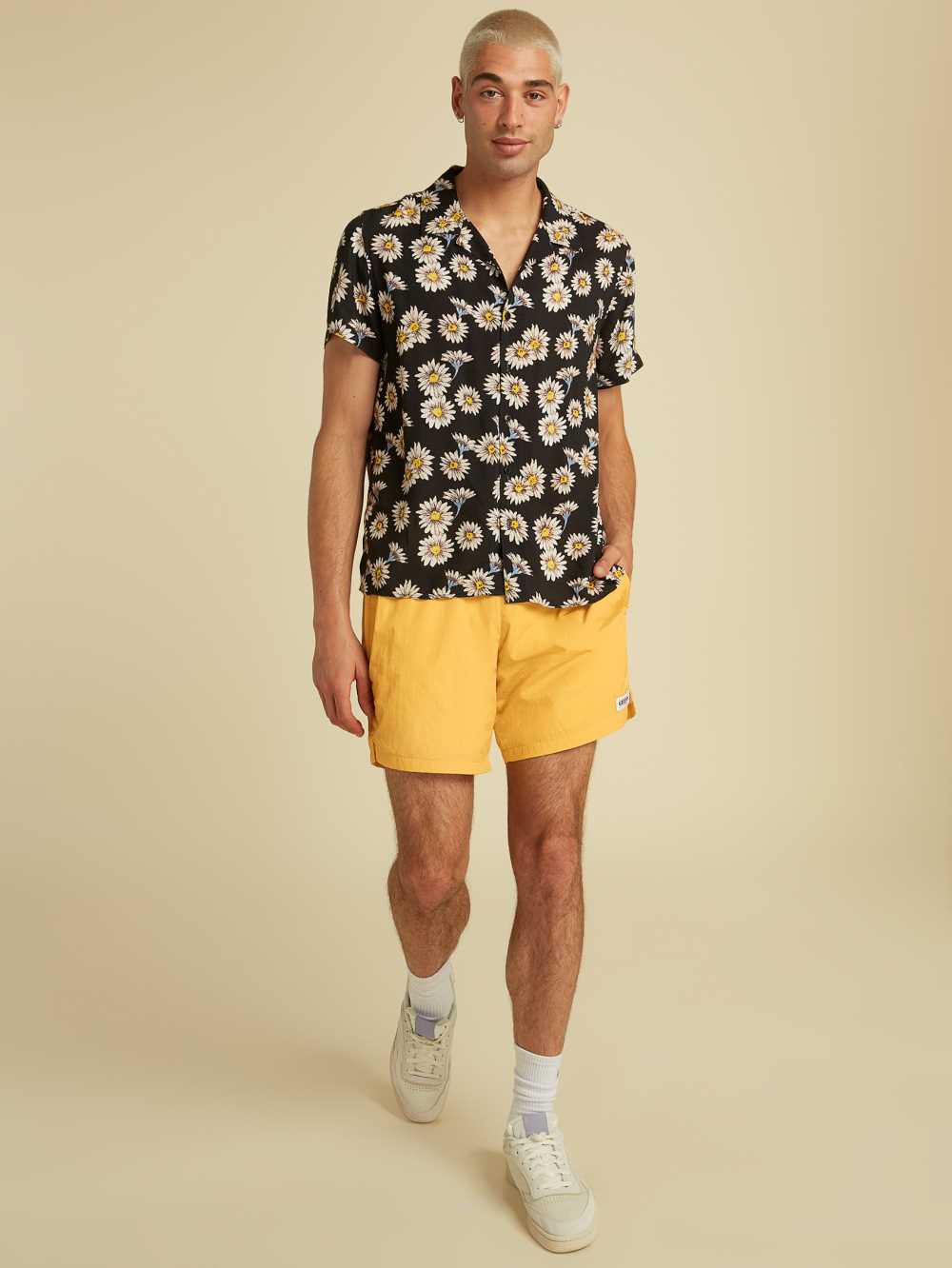 Mango Yellow Men's Guess Originals Kit Nylon Shorts Australia Sale | 305TAWKEL