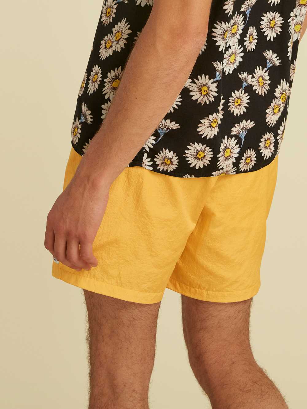 Mango Yellow Men's Guess Originals Kit Nylon Shorts Australia Sale | 305TAWKEL