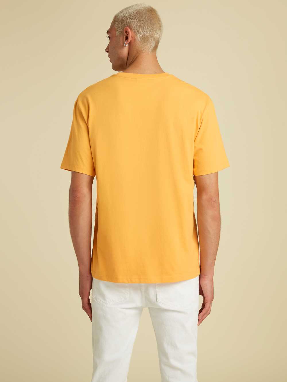 Mango Yellow Men's Guess Originals Kit Pocket T-shirt Australia Sale | 259JWYKDA