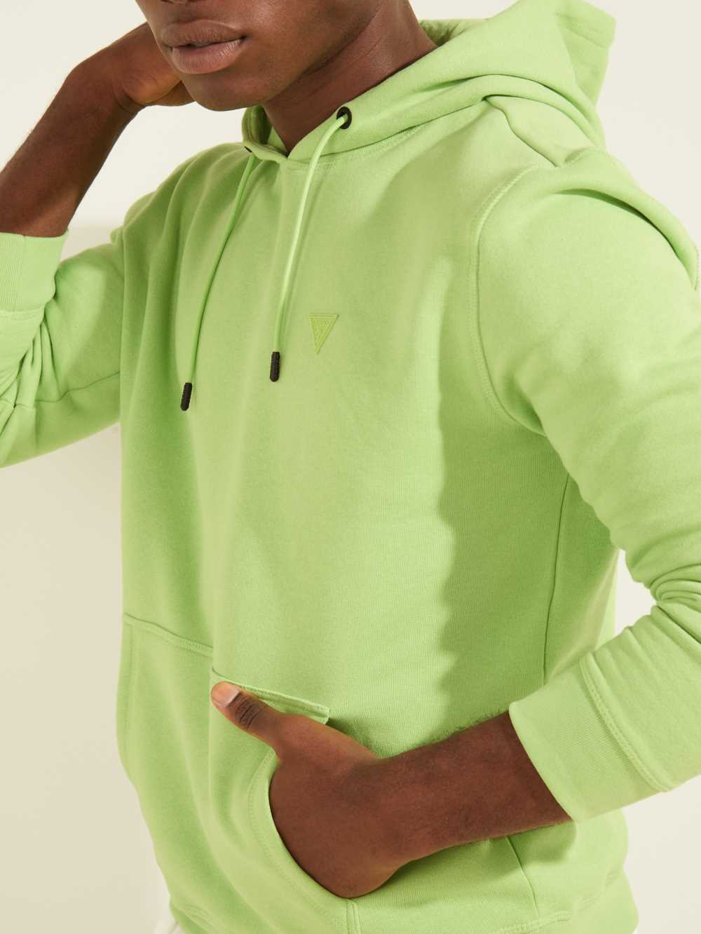 Mint Men's Guess Eco Aldwin Hoodie Australia Sale | 053SICYLK