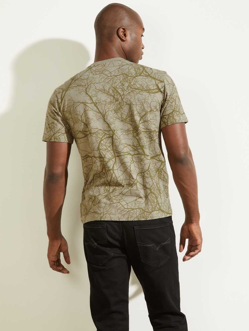 Olive Men's Guess Jesse T-shirt Australia Sale | 638UXEDIY