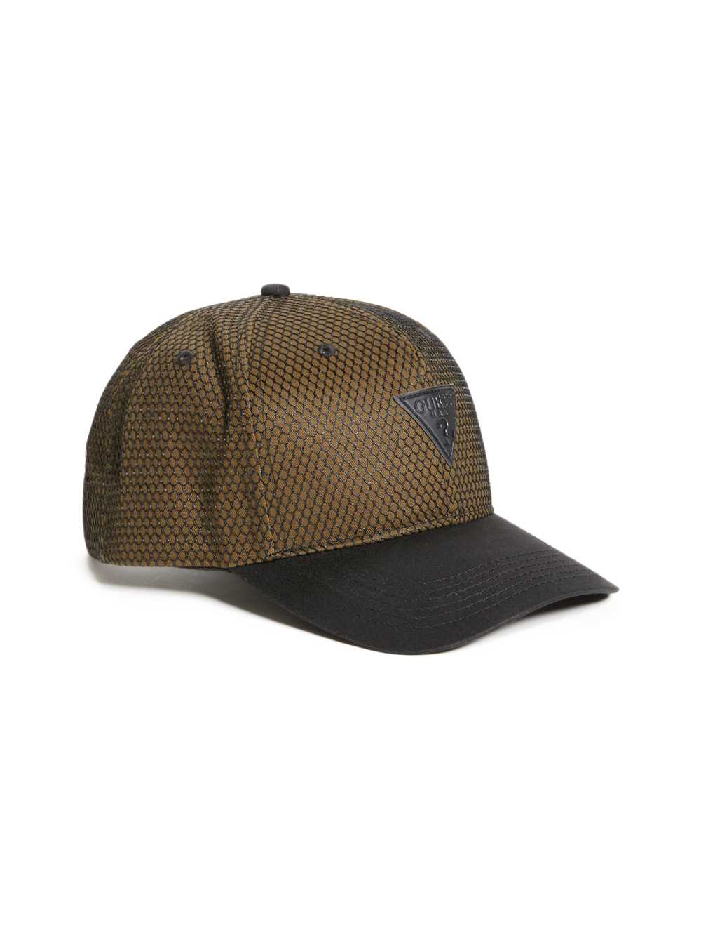 Olive Men\'s Guess Tyler Mesh Triangle Baseball Hats Australia Sale | 728KZILAP