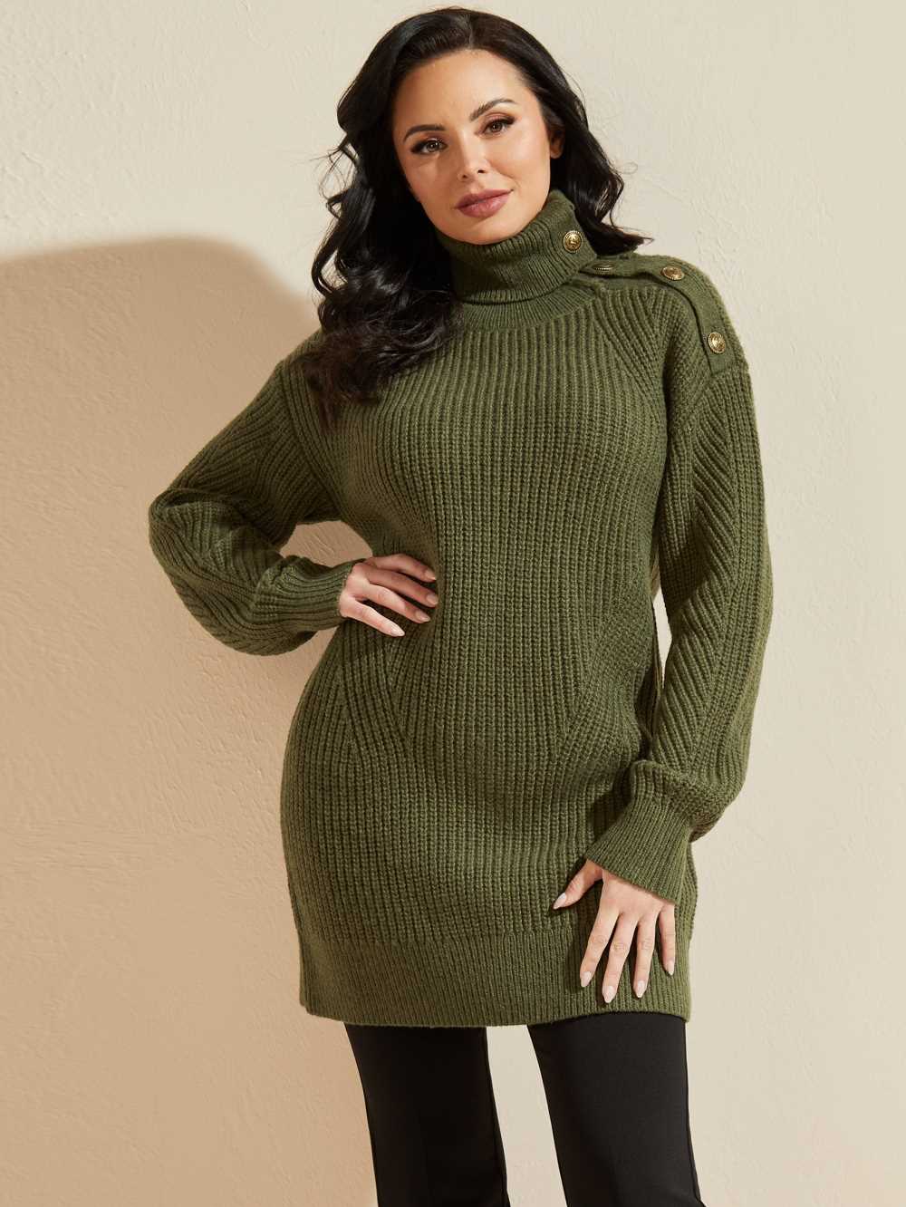 Olive Women\'s Guess Doris Sweater Top Sweaters Australia Sale | 325RZEACL