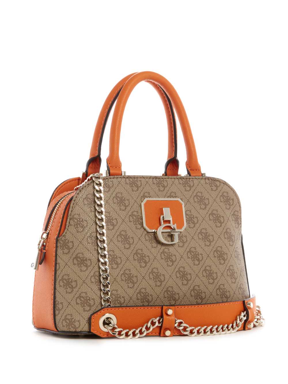 Orange Women's Guess Alisa Small Girlfriend Satchel Bags Australia Sale | 196FZXQYN