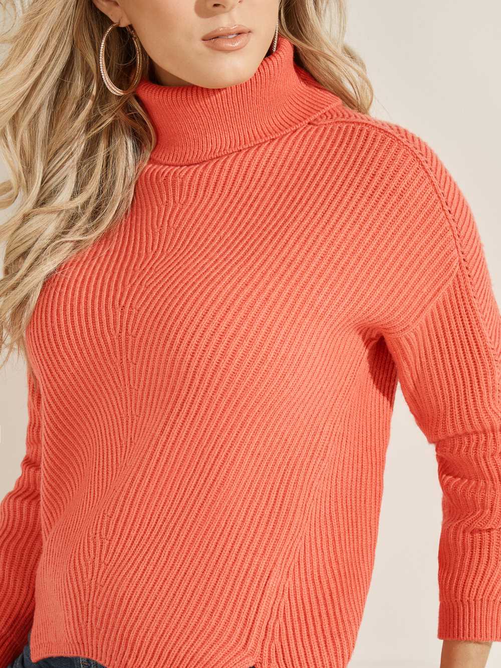 Orange Women's Guess Doni Turtleneck Sweaters Australia Sale | 493FXMPUH