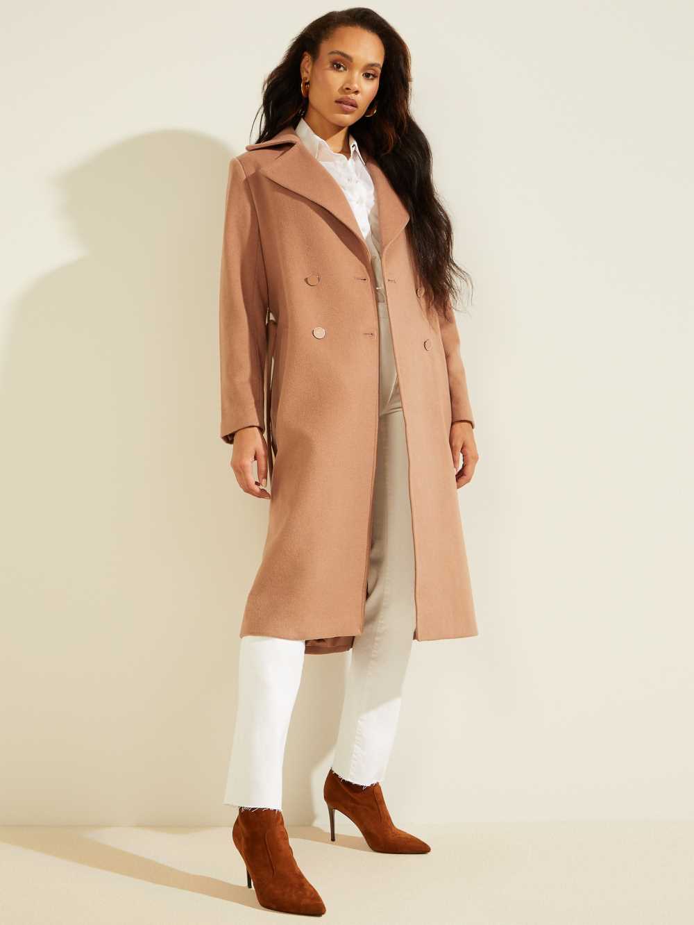 Orange Women\'s Guess Dounia Trench Coats Australia Sale | 724WKCYXF