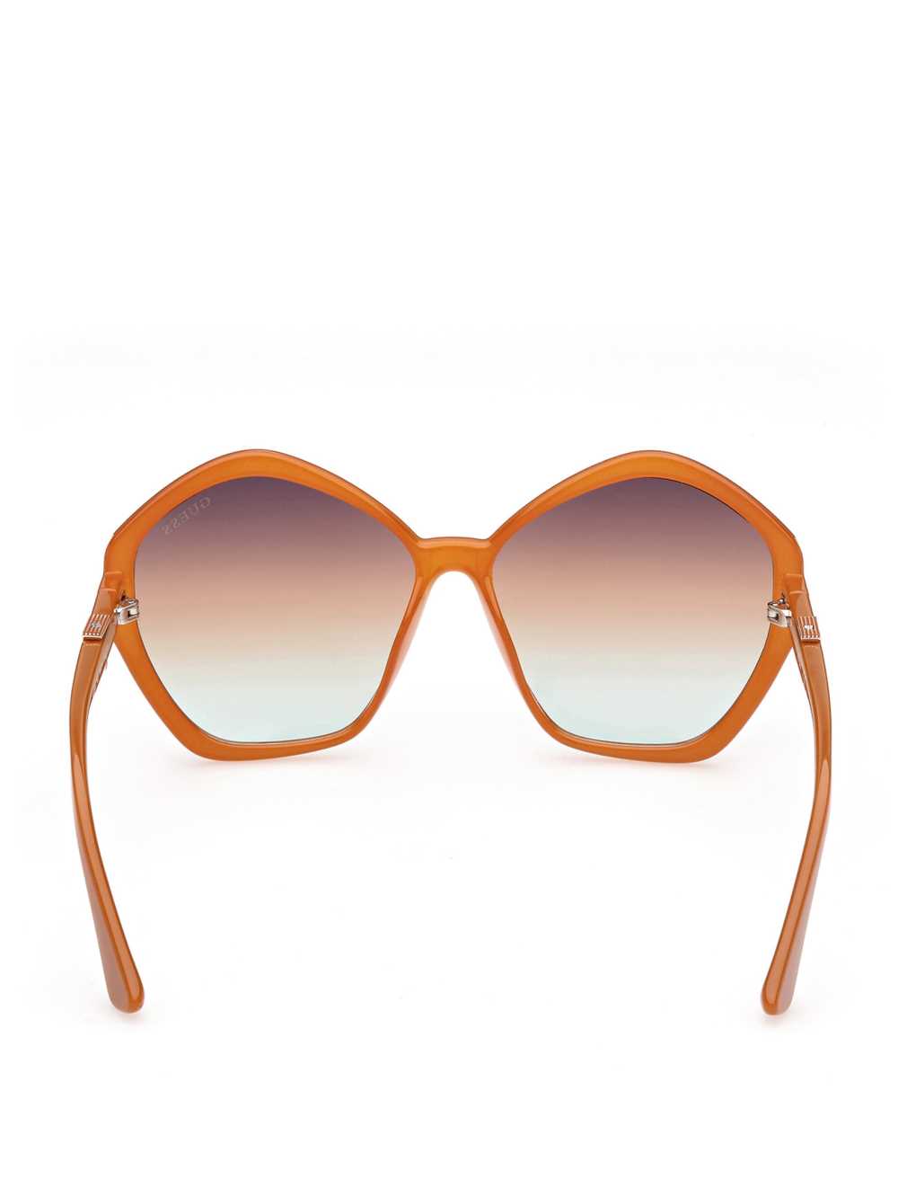 Orange Women's Guess Oversized Geometric Logo Sunglasses Australia Sale | 816UALSKF