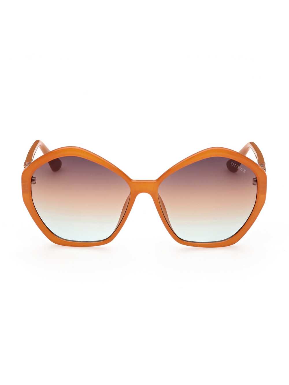 Orange Women\'s Guess Oversized Geometric Logo Sunglasses Australia Sale | 816UALSKF