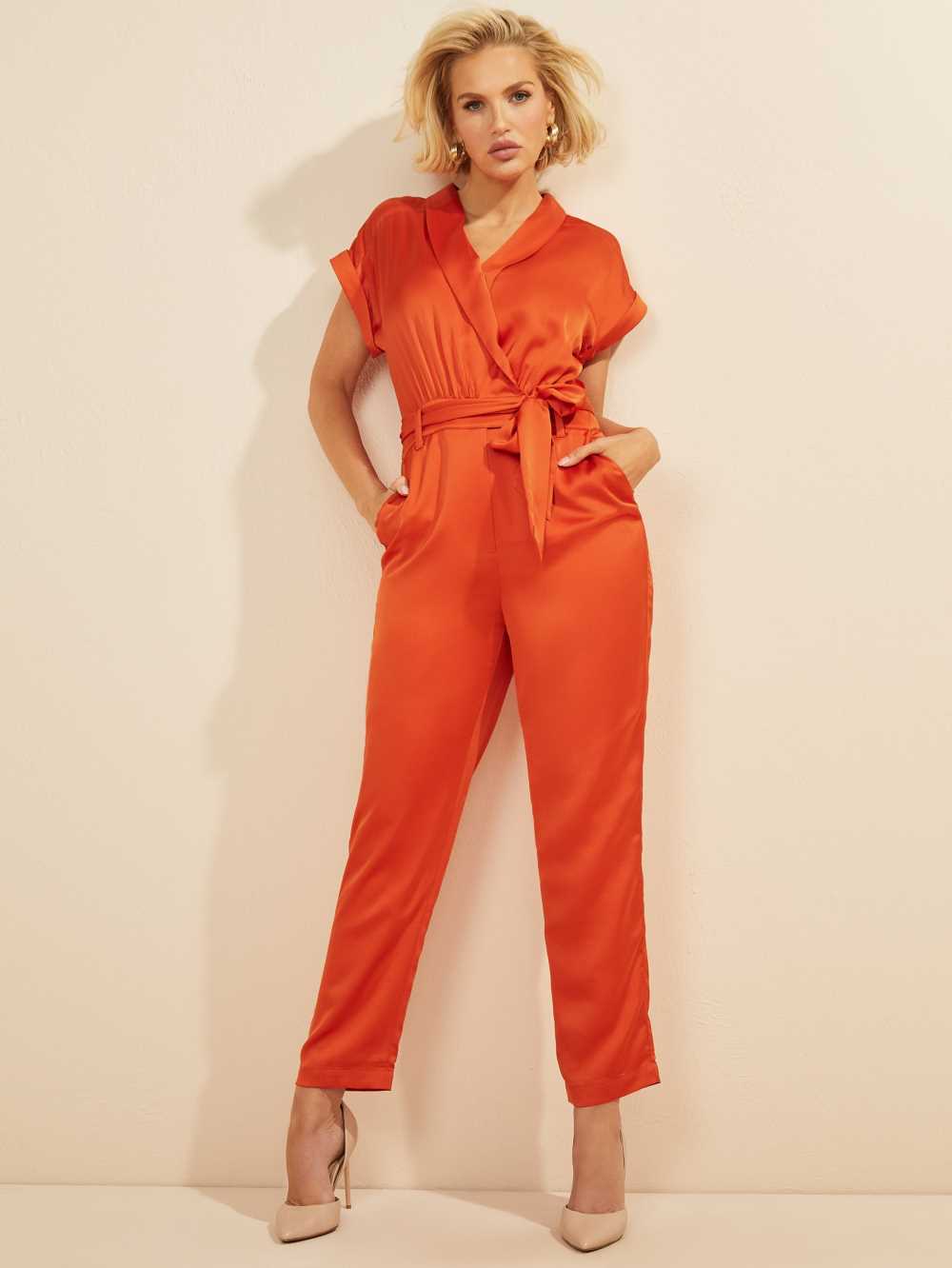 Orange Women\'s Guess Sophie Jumpsuit Australia Sale | 729VRYLHU