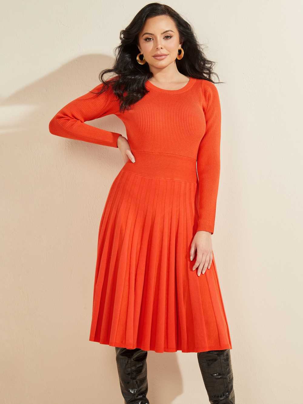 Orange Women\'s Guess Wavelength Dresses Australia Sale | 274GINRWY