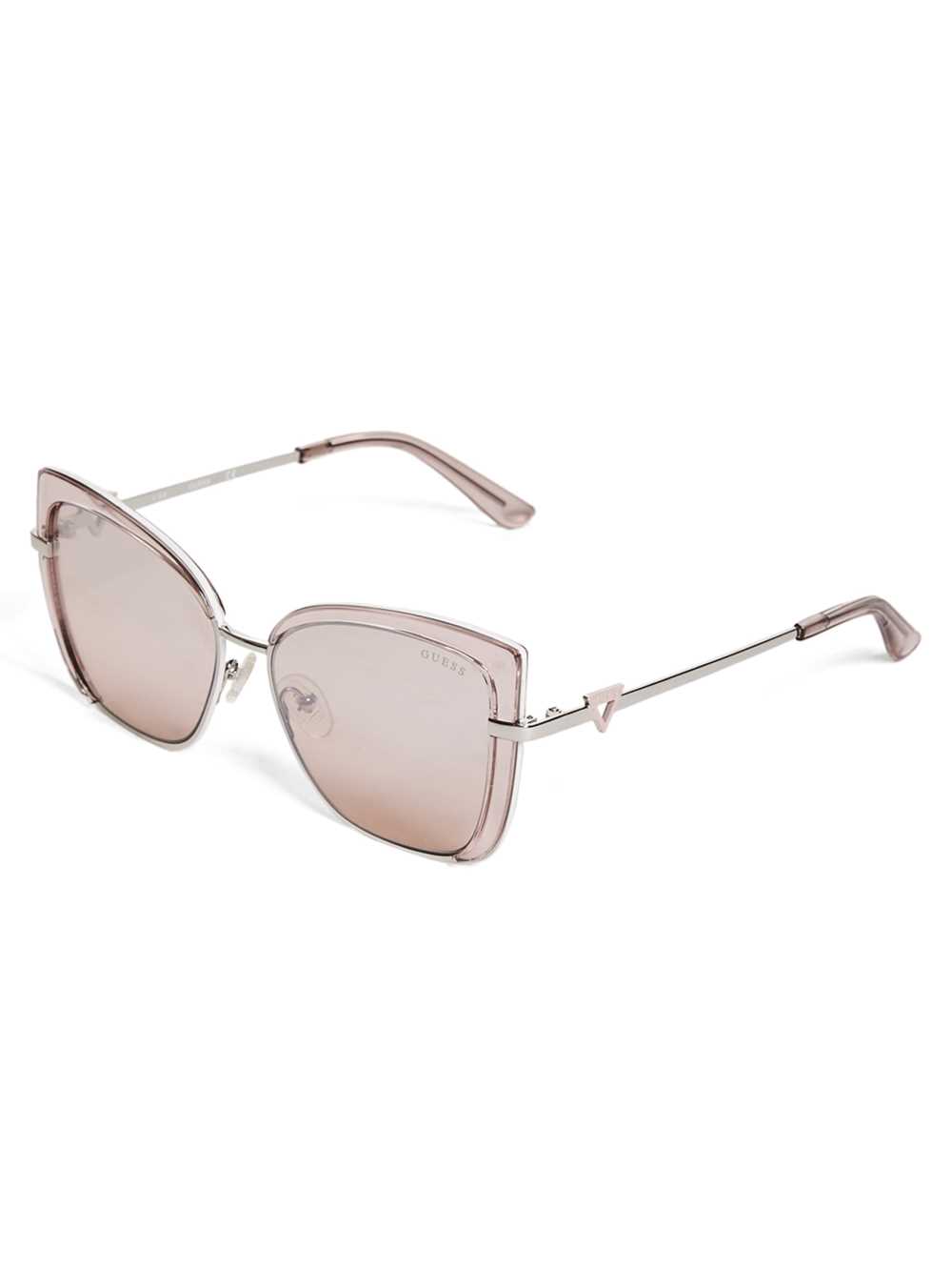 Pink / Burgundy Women's Guess Tinted Cat-Eye Sunglasses Australia Sale | 029VFMSCO