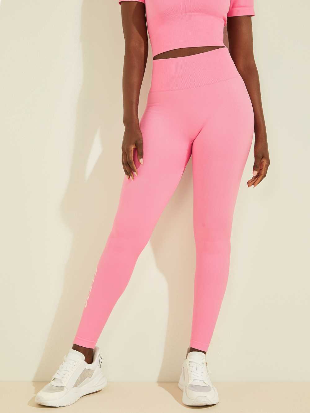 Pink Women\'s Guess Alma Seamless Leggings Australia Sale | 857MLHZIU