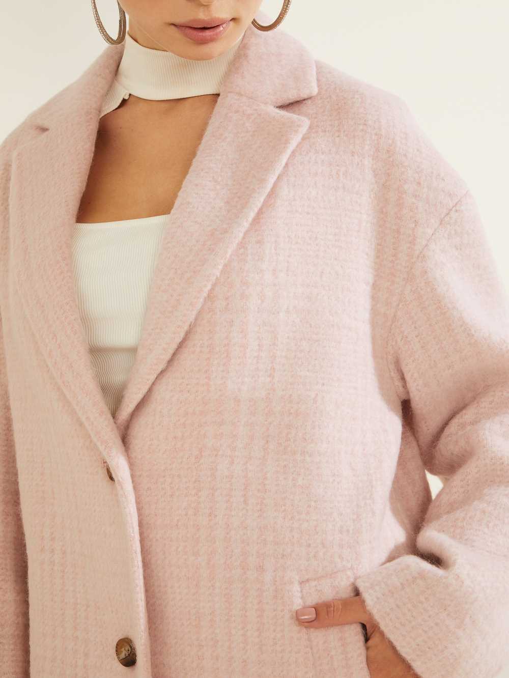 Pink Women's Guess Destiny Wool-Blend Coats Australia Sale | 501REGNCV