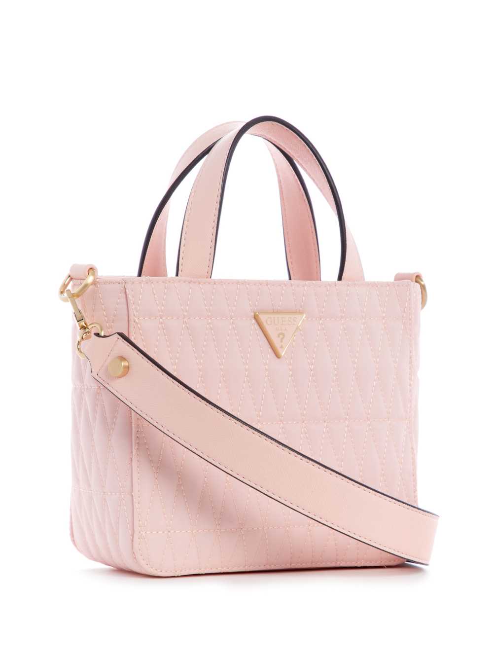 Pink Women's Guess Layla Nylon Mini Tote Bags Australia Sale | 490KPDLYH