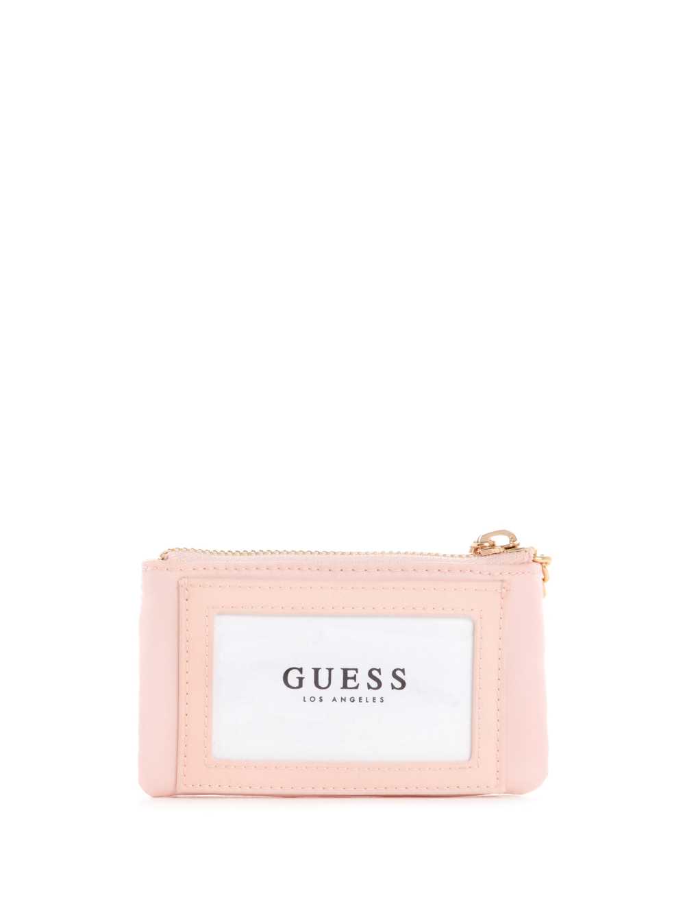 Pink Women's Guess Layla Zip Pouch Wallets Australia Sale | 468VESWDO