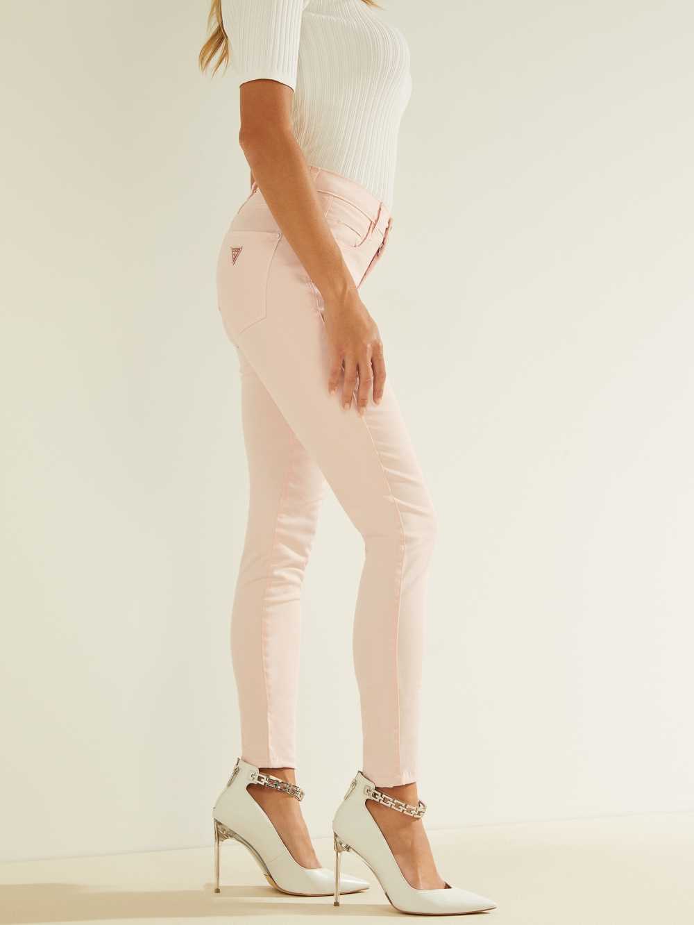 Pink Women's Guess Pastel Sexy Curve Skinny Jeans Australia Sale | 035WDQLUR