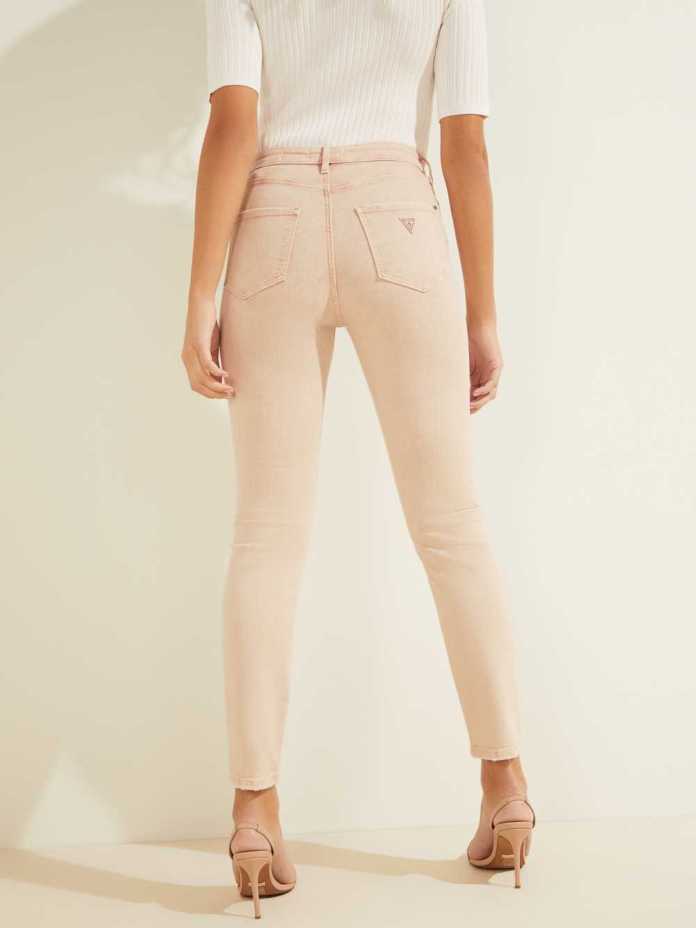 Pink Women's Guess Super-High Rise Ultimate Skinny Jeans Australia Sale | 912YMALJW