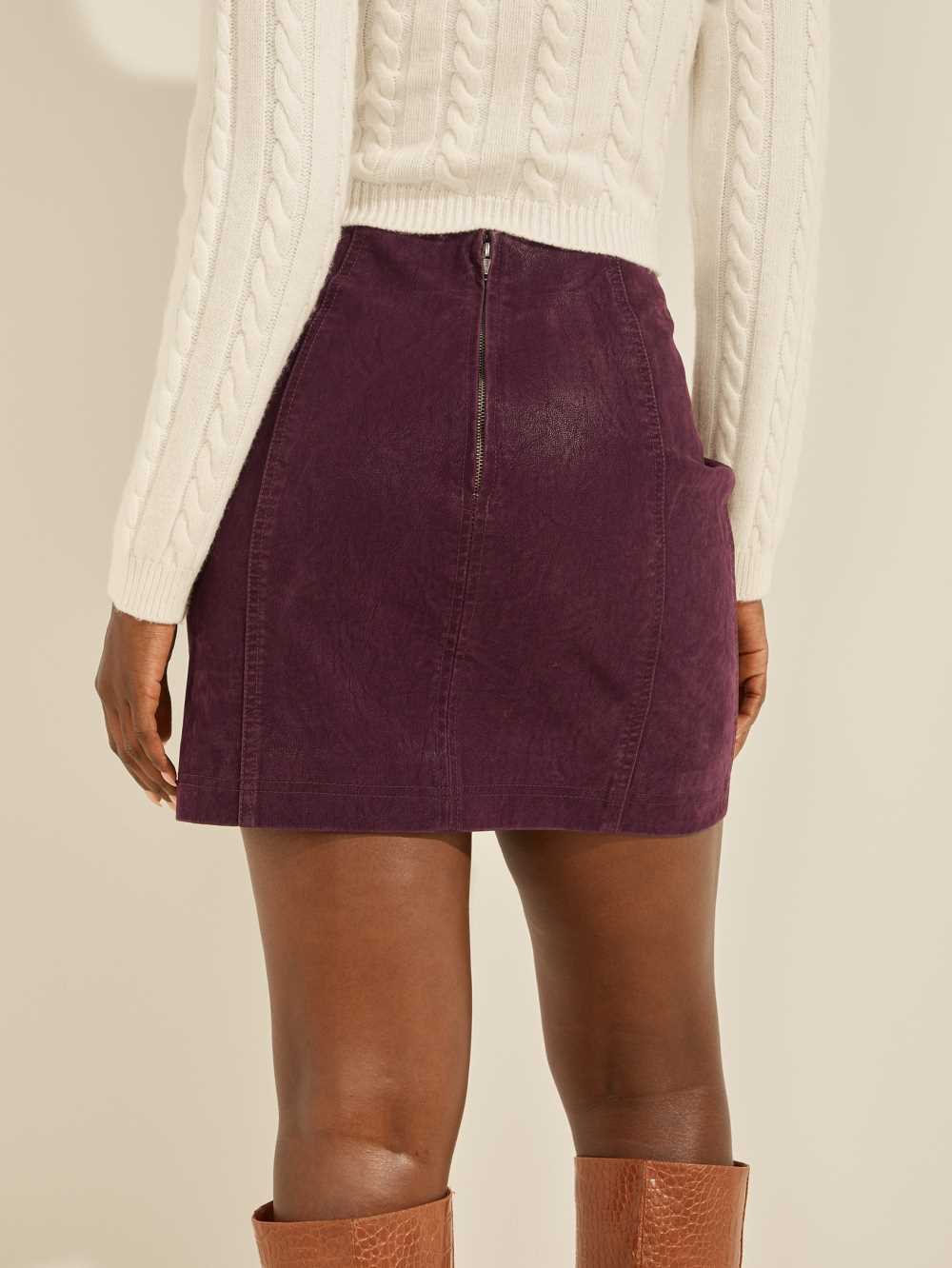 Purple Women's Guess Eliana Faux-Suede Skirts Australia Sale | 391YZLHCJ