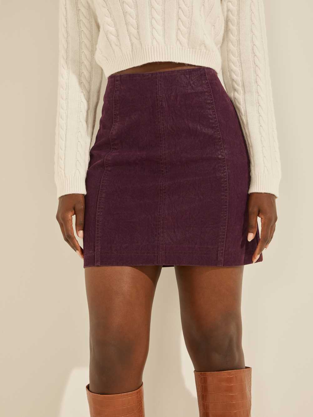 Purple Women\'s Guess Eliana Faux-Suede Skirts Australia Sale | 391YZLHCJ