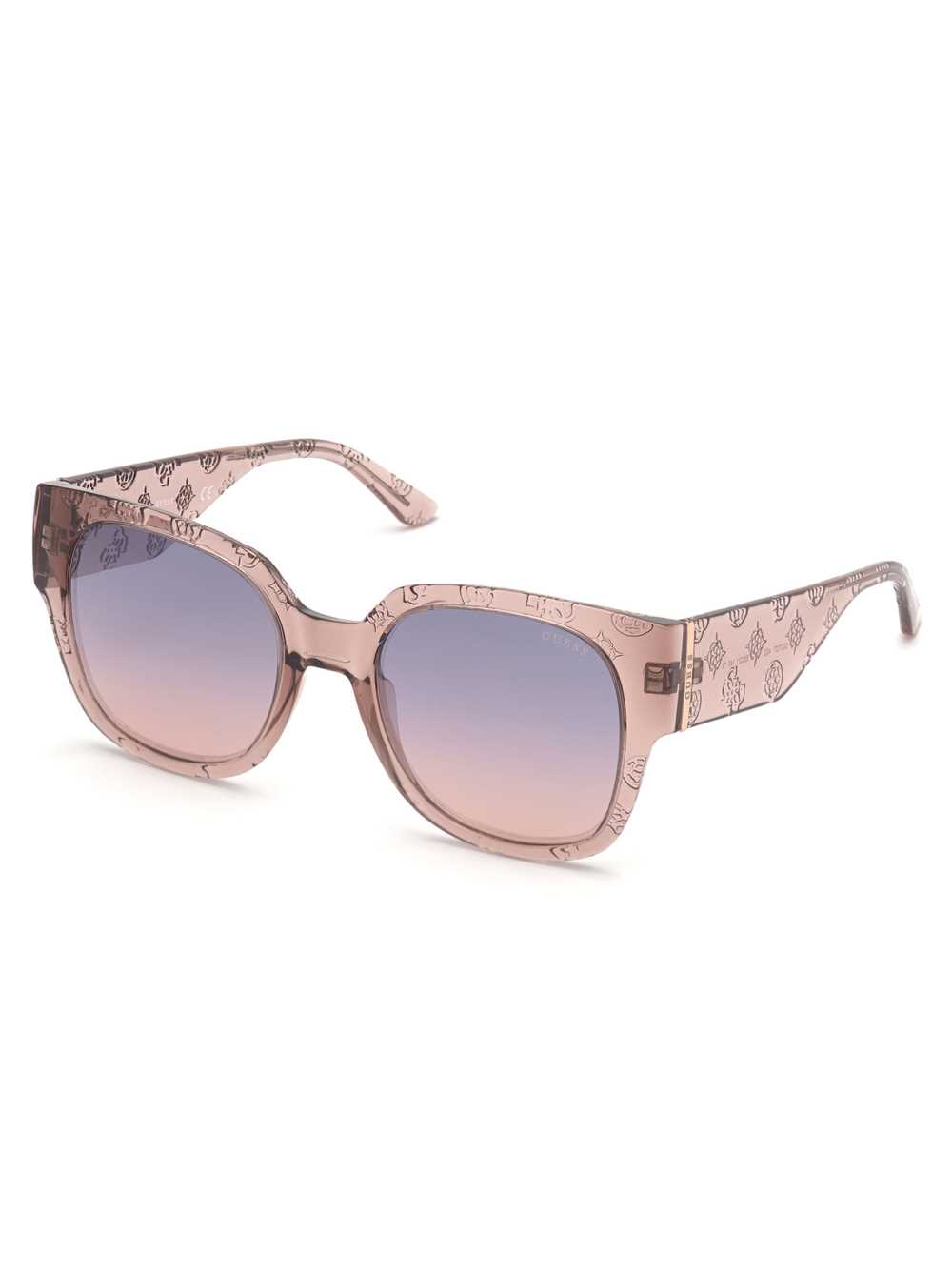 Purple Women's Guess Logo Square Sunglasses Australia Sale | 730SVGWME