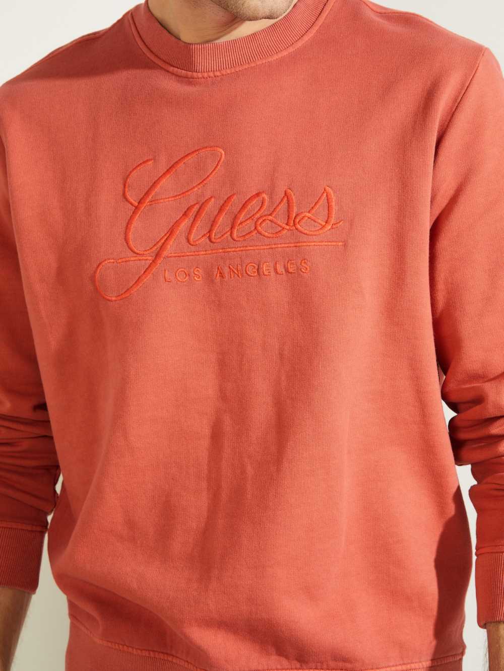 Red Men's Guess Melvyn Pullover Sweatshirt Australia Sale | 601FWRUQM